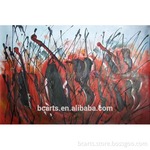Heavy texture room decoration modern abstract violin pictures